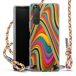 New Carry Case Transparent Stoff colourful/silber