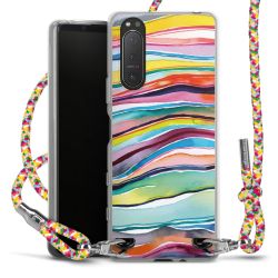 New Carry Case Transparent Stoff colourful/silber