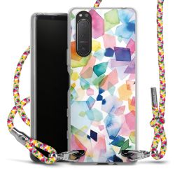 New Carry Case Transparent Stoff colourful/silber