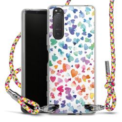 New Carry Case Transparent Stoff colourful/silber