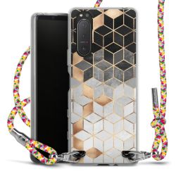 New Carry Case Transparent Stoff colourful/silber