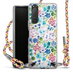 New Carry Case Transparent Stoff colourful/silber