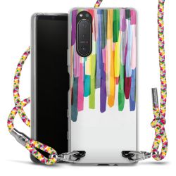 New Carry Case Transparent Stoff colourful/silber