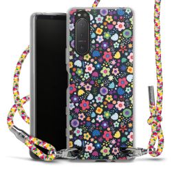 New Carry Case Transparent Stoff colourful/silber