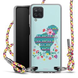 New Carry Case Transparent Stoff colourful/silber