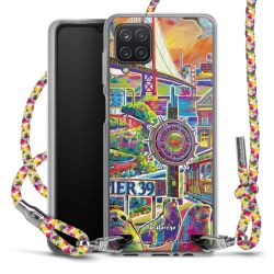 New Carry Case Transparent Stoff colourful/silber