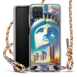 New Carry Case Transparent Stoff colourful/silber