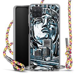 New Carry Case Transparent Stoff colourful/silber