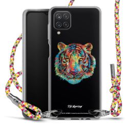 New Carry Case Transparent Stoff colourful/silber