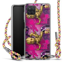 New Carry Case Transparent Stoff colourful/silber