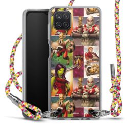 New Carry Case Transparent Stoff colourful/silber