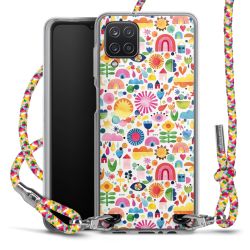 New Carry Case Transparent Stoff colourful/silber