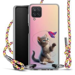 New Carry Case Transparent Stoff colourful/silber