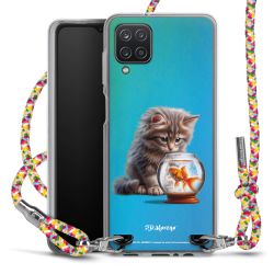 New Carry Case Transparent Stoff colourful/silber