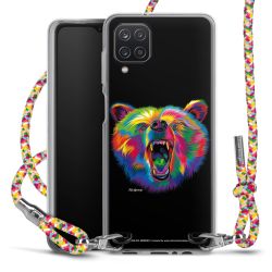 New Carry Case Transparent Stoff colourful/silber