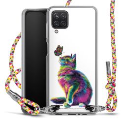 New Carry Case Transparent Stoff colourful/silber