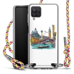 New Carry Case Transparent Stoff colourful/silber