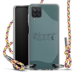 New Carry Case Transparent Stoff colourful/silber