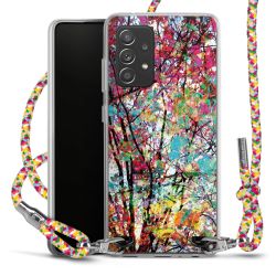 New Carry Case Transparent Stoff colourful/silber