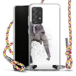 New Carry Case Transparent Stoff colourful/silber