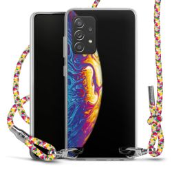 New Carry Case Transparent Stoff colourful/silber