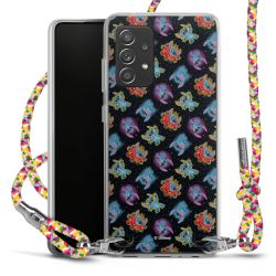 New Carry Case Transparent Stoff colourful/silber