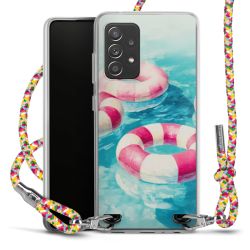 New Carry Case Transparent Stoff colourful/silber