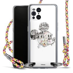 New Carry Case Transparent Stoff colourful/silber