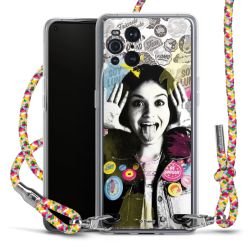 New Carry Case Transparent Stoff colourful/silber