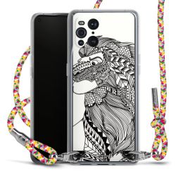 New Carry Case Transparent Stoff colourful/silber