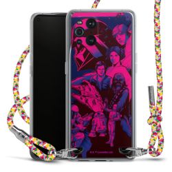 New Carry Case Transparent Stoff colourful/silber