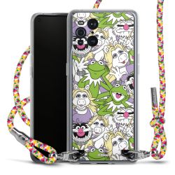 New Carry Case Transparent Stoff colourful/silber