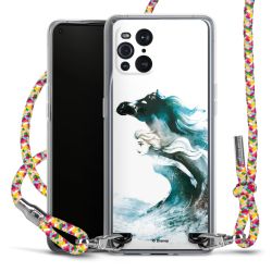 New Carry Case Transparent Stoff colourful/silber