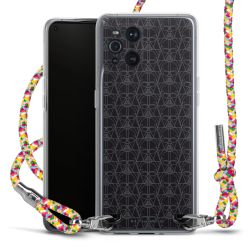 New Carry Case Transparent Stoff colourful/silber