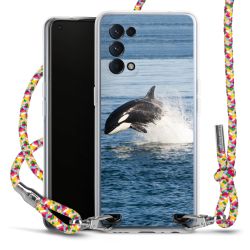 New Carry Case Transparent Stoff colourful/silber