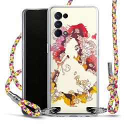 New Carry Case Transparent Stoff colourful/silber