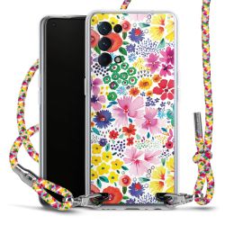 New Carry Case Transparent Stoff colourful/silber