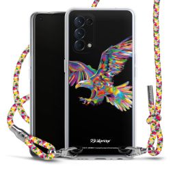 New Carry Case Transparent Stoff colourful/silber