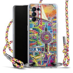 New Carry Case Transparent Stoff colourful/silber