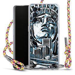 New Carry Case Transparent Stoff colourful/silber