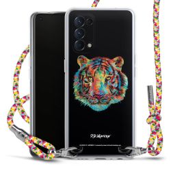 New Carry Case Transparent Stoff colourful/silber