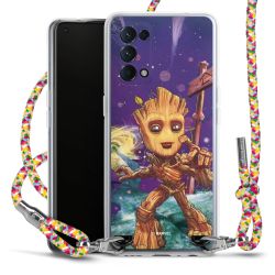 New Carry Case Transparent Stoff colourful/silber