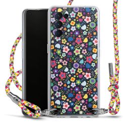 New Carry Case Transparent Stoff colourful/silber
