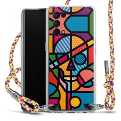 New Carry Case Transparent Stoff colourful/silber