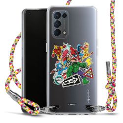 New Carry Case Transparent Stoff colourful/silber