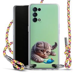 New Carry Case Transparent Stoff colourful/silber