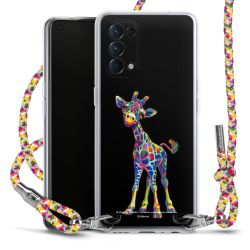 New Carry Case Transparent Stoff colourful/silber