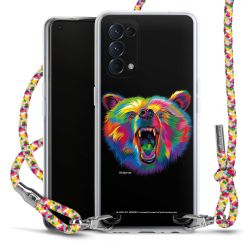 New Carry Case Transparent Stoff colourful/silber