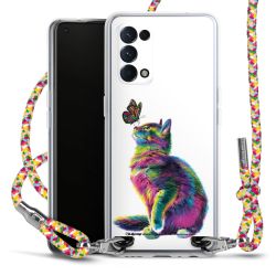 New Carry Case Transparent Stoff colourful/silber