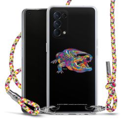 New Carry Case Transparent Stoff colourful/silber